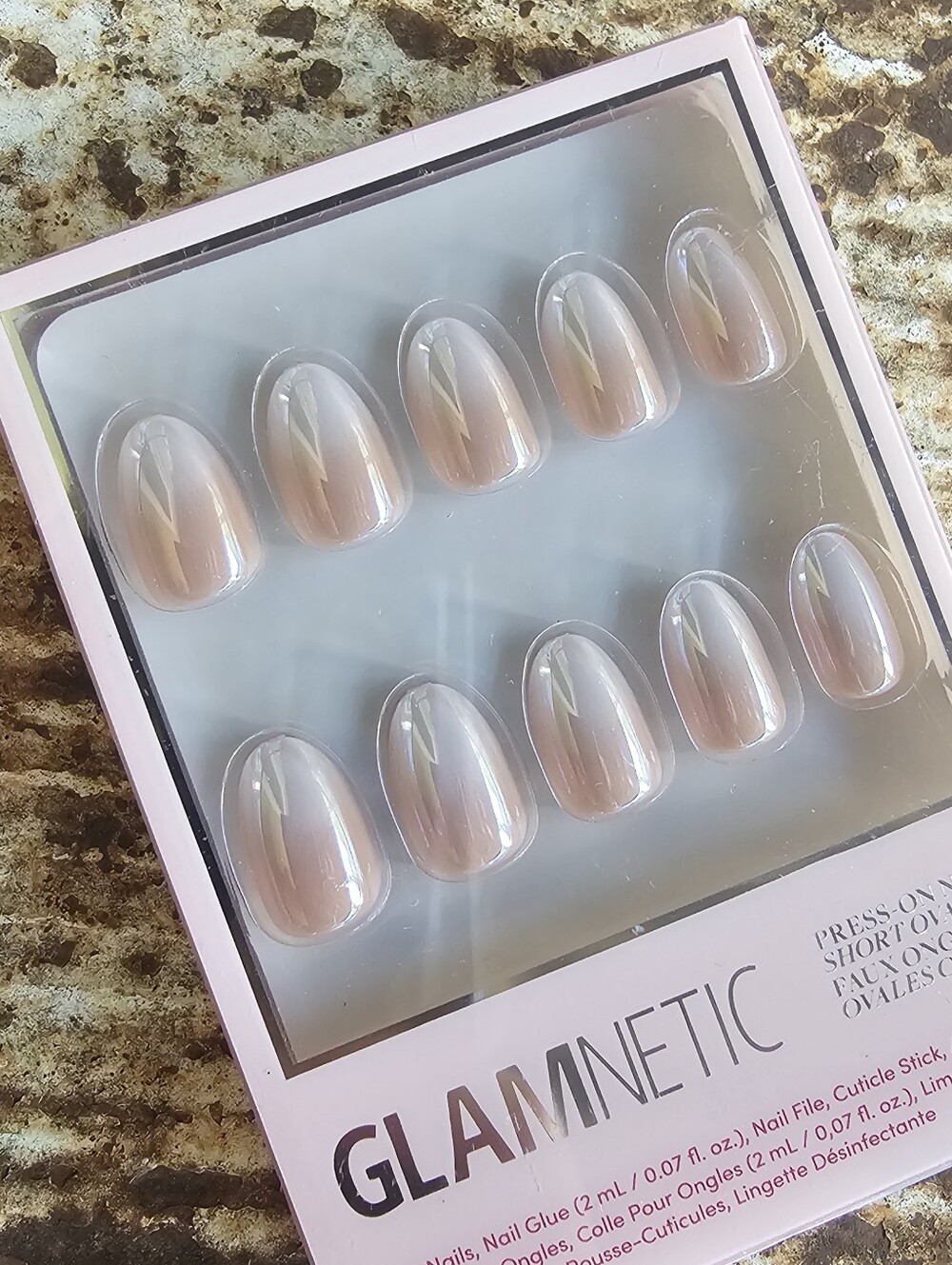 Glamnetic Crystal Glaze Short Oval Press-On Nails - Picture 2 of 3
